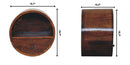 Floating Circle Bedside Table - Chestnut by HouseOfZazla