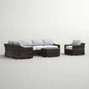 Stylish Sofa Seating Group With Cushions Perfect For Outdoor Gatherings by HouseOfZazla