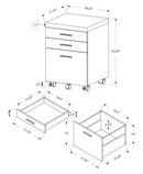 File Cabinet Rolling Mobile Storage Drawers Printer Stand For Office by HouseOfZazla