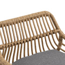 COOLMORE Modern Swivel Bar Stools Set of 2 Adjustable Counter Height Chairs with Footrest in Gray Linen