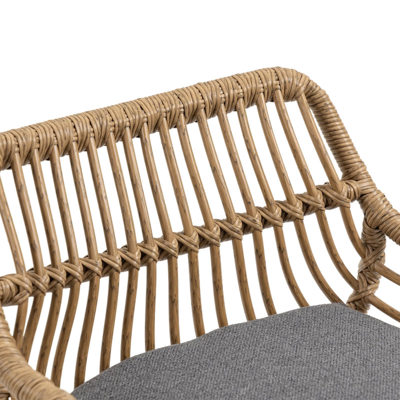 COOLMORE Modern Swivel Bar Stools Set of 2 Adjustable Counter Height Chairs with Footrest in Gray Linen