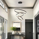 Modern 3 Rings Chandelier with Remote Control