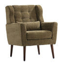 Modern Accent Chair, Arm Chairs For Living Room, Upholstered Mordern Armchair, Comfy Soft Padded Lounge Chair In Small Space, Bedroom, With Pillow, Solid Wood Leg by Unique Piece Furniture