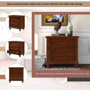 U_STYLE 27.6'' Nightstand with Pine Wood Veneer