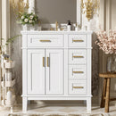 30" Bathroom Vanity with Ceramic Sink and Modern Storage Cabinet by HouseOfZazla