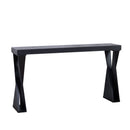 Console Table With Crossed Legs For Hallway - Black by HouseOfZazla