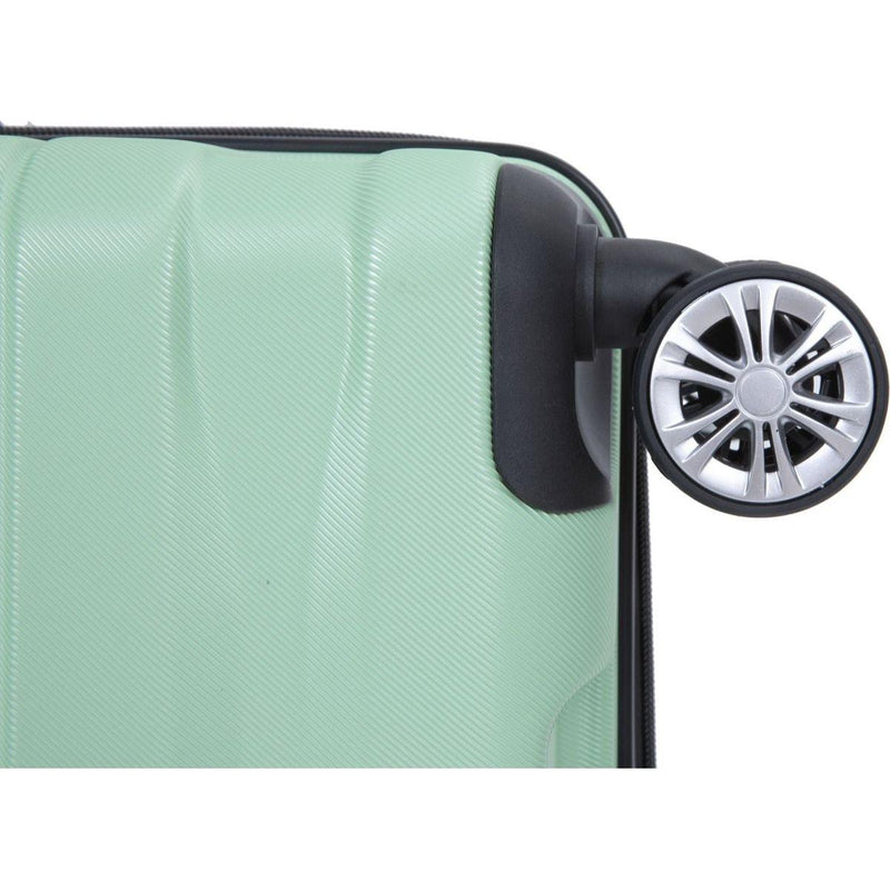 3 Piece Luggage Sets PC Lightweight & Durable Expandable Suitcase with Two Hooks, Double Spinner Wheels, TSA Lock, (21/25/29) Light Green