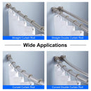12 Sets of Shower Curtain Hooks Rustproof Stainless Steel Hooks for Shower Rods Smoothly Glide Hooks for Bathroom Bathtubs Closets Window Curtain
