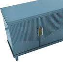 4 Door Cabinet, Large Storage For Living Room - Blue