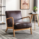 Open Framed Armchair With Cushioning Brown - Dark Brown by HouseOfZazla
