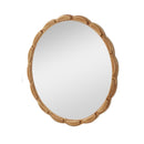 Round Solid Wood Wall Mirror - 31.5" Rustic Farmhouse