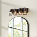 Bathroom Vanity Light, Wall Sconce With Cage Shade by HouseOfZazla