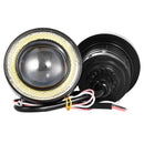 2 Pcs 2.5"Auto COB LED Fog Light 1200LM 6000k White IP65 Waterproof Halo Angel Eye Ring Bulb Lamp Driving DRL 12V