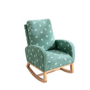 Modern Accent Rocker Armchair With Side Pocket, Upholstered High Back by Unique Piece Furniture