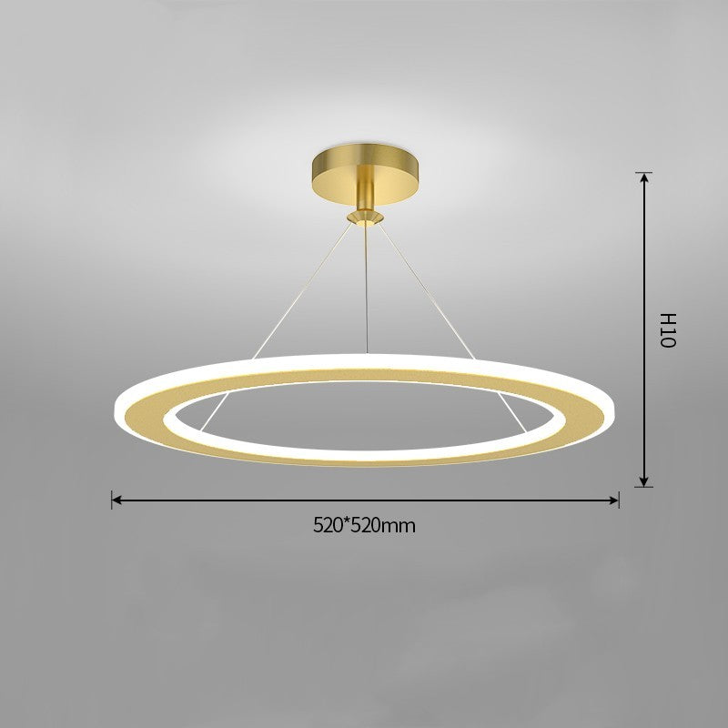 Simple Modern Circular Bedroom Study Chandelier, photo 10 of 10