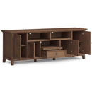 Amherst - Wide TV Media Stand - Rustic Natural Aged Brown by HouseOfZazla