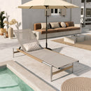 Hargrove Outdoor Aluminum Chaise Lounge with Mesh Seat by HouseOfZazla