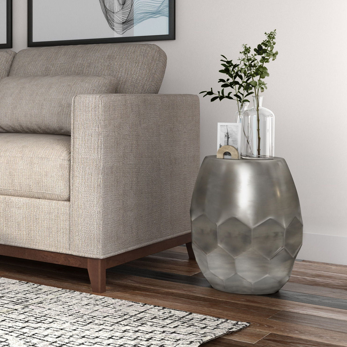 Flanigan - Hand Crafted Metal Accent Table, photo 11 of 12