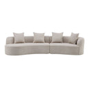 Elegant Curved Sectional Sofa With Full Foam Comfort