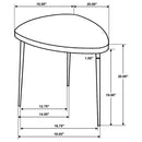 Xander - Triangular Table With Rounded Edges