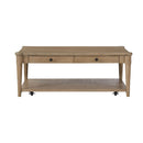 Cocktail Table With Two Storage Drawers And Casters by Unique Piece Furniture