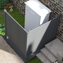 50" W x 49" H Outdoor Privacy Screen, Air Conditioner Fence, All-Weather Vinyl Privacy Fence Screens with Aluminum by HouseOfZazla