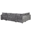 Sectional Sofa Pull-Out Sofa Bed Sleeper With A Storage Ottoman, Three Pillows And Charging Devices For Living Room by HouseOfZazla