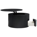Round Lift Top Coffee Table With Hidden Storage For Living Room by HouseOfZazla