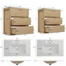 Double Sinks Bathroom Vanity Set with 2 Ceramic Basins by HouseOfZazla
