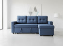 Convertible L Shaped Sectional Sleeper Sofa Bed, Saving Pull Out Couch by HouseOfZazla