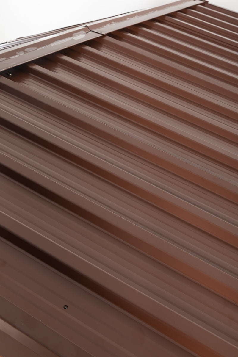 6ft x 6ft Outdoor Metal Storage Shed with Metal Floor Base, With window