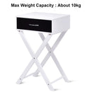 Modern X-Shape Accent Side End Table-Black by LJGDeals