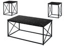 3-Piece Contemporary Living Room Table Set with Marble Look Finish by HouseOfZazla