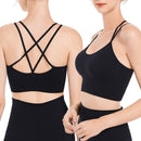 3Packs Women Cross Back Sport Bras Padded StrappyÊMedium Support Bras SexyÊFitnessÊTank Tops with Removable Pads for Gym Yoga Workout Running
