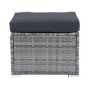 8 Piece Patio Sectional Wicker Rattan Outdoor Furniture Sof Set With One Storage Box Under Seat And Cushion Box - Gray / Black by HouseOfZazla