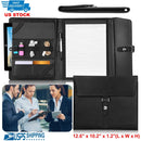 Padfolio Portfolio Folder Business Document Organizer PU Leather Padfolio Holder Case for 9.7" iPad Tablet Business Cards