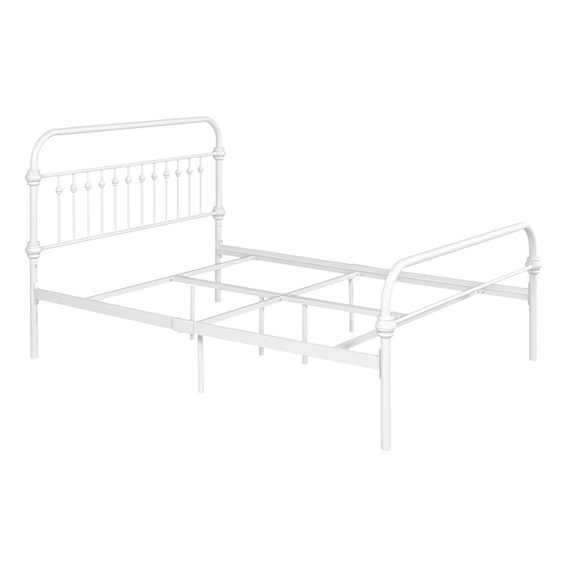 81.6" L X 59.6" W X 44.4"H Metal Bed Frame Full Size Standerd Bed Frame - WHITE