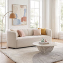 Mirelle 80 In. Modern Curved Chenille Sofa Couch