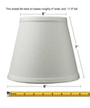 8"W x 7"H Empire Linen Edison Clip On Lamp Shade Light Oatmeal