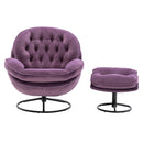 Accent chair TV Chair Living room Chair with Ottoman-PURPLE