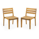Outdoor Dining Side Chair (Set of 2) - Teak Finish