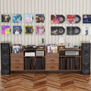 Grain Record Player Stand, Media Console With Speaker Shelf & 2 Drawers by HouseOfZazla