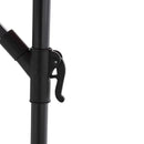 10ft Solar LED Offset Hanging Market Patio Umbrella in Dark Blue