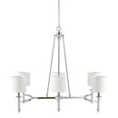 6-Light Chandelier with Fabric Drum Shades