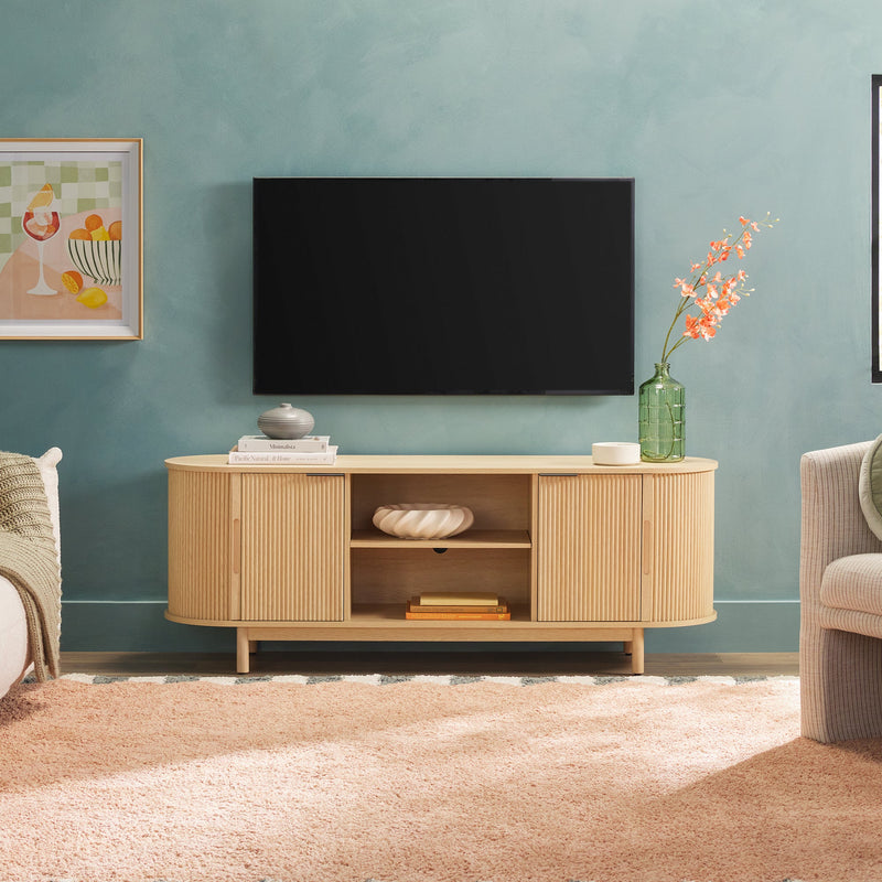 Chloe Modern Reeded TV Stand