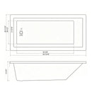 66-Inch Acrylic Built-In Soaking Tub - Glossy