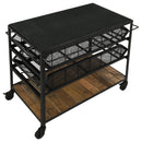 Ingalls - Accent Storage Cart With Casters, Shelves - Black by HouseOfZazla