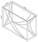 Lille Glass Top Entryway Console Table Accents Chrome