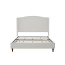 Hannah - Upholstered Wingback Bed Size / Tall Headboard Upholstered King Bed / Premium Textured Look / Minimalist Designs / No Box Spring Needed by Unique Piece Furniture