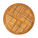 3-Piece Outdoor Dining Set with Teak Finish Acacia Wood Table & Wicker Chairs by HouseOfZazla